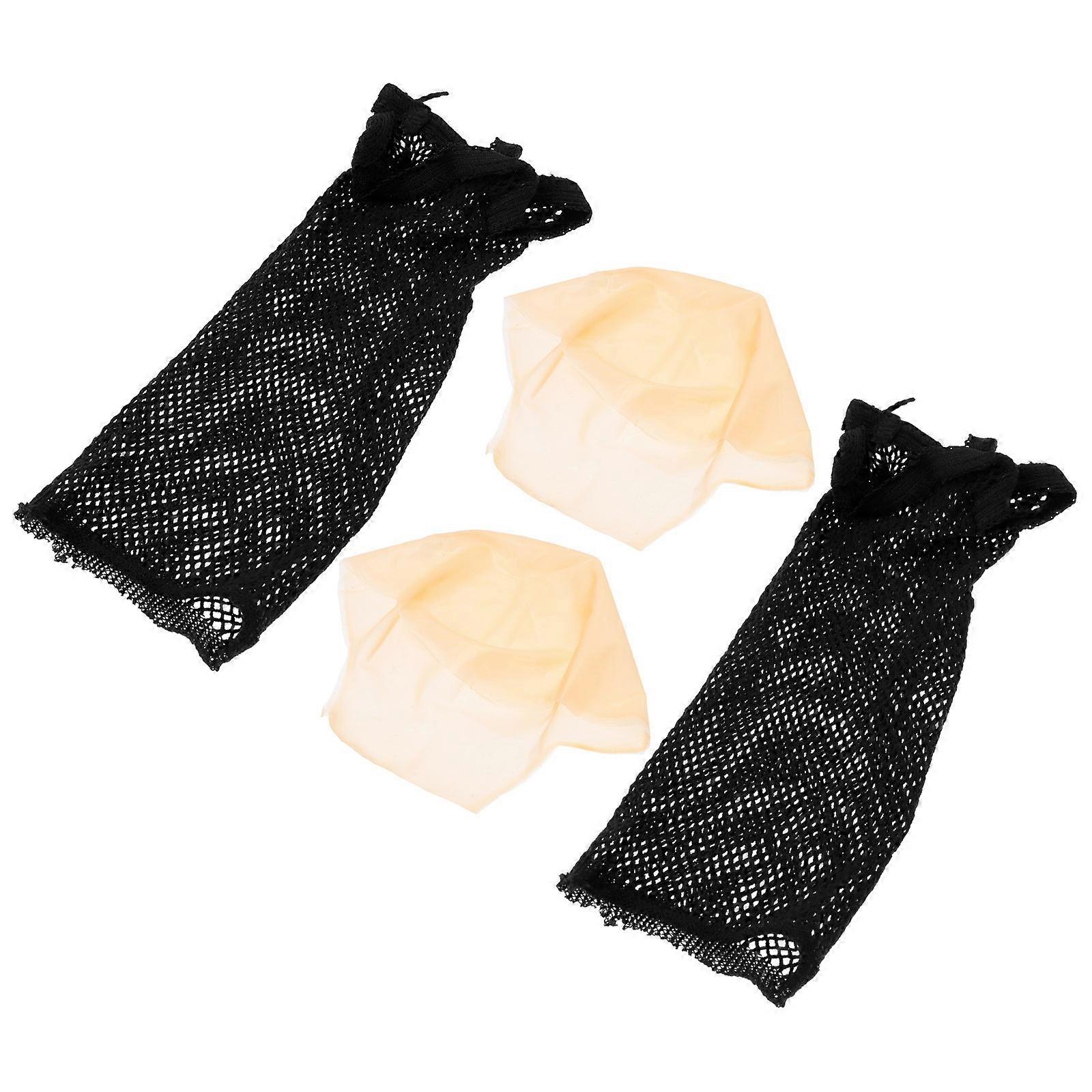 Makeup Latex Bald Caps for Cosplay Use 4Sets of Durable Costume Accessories
