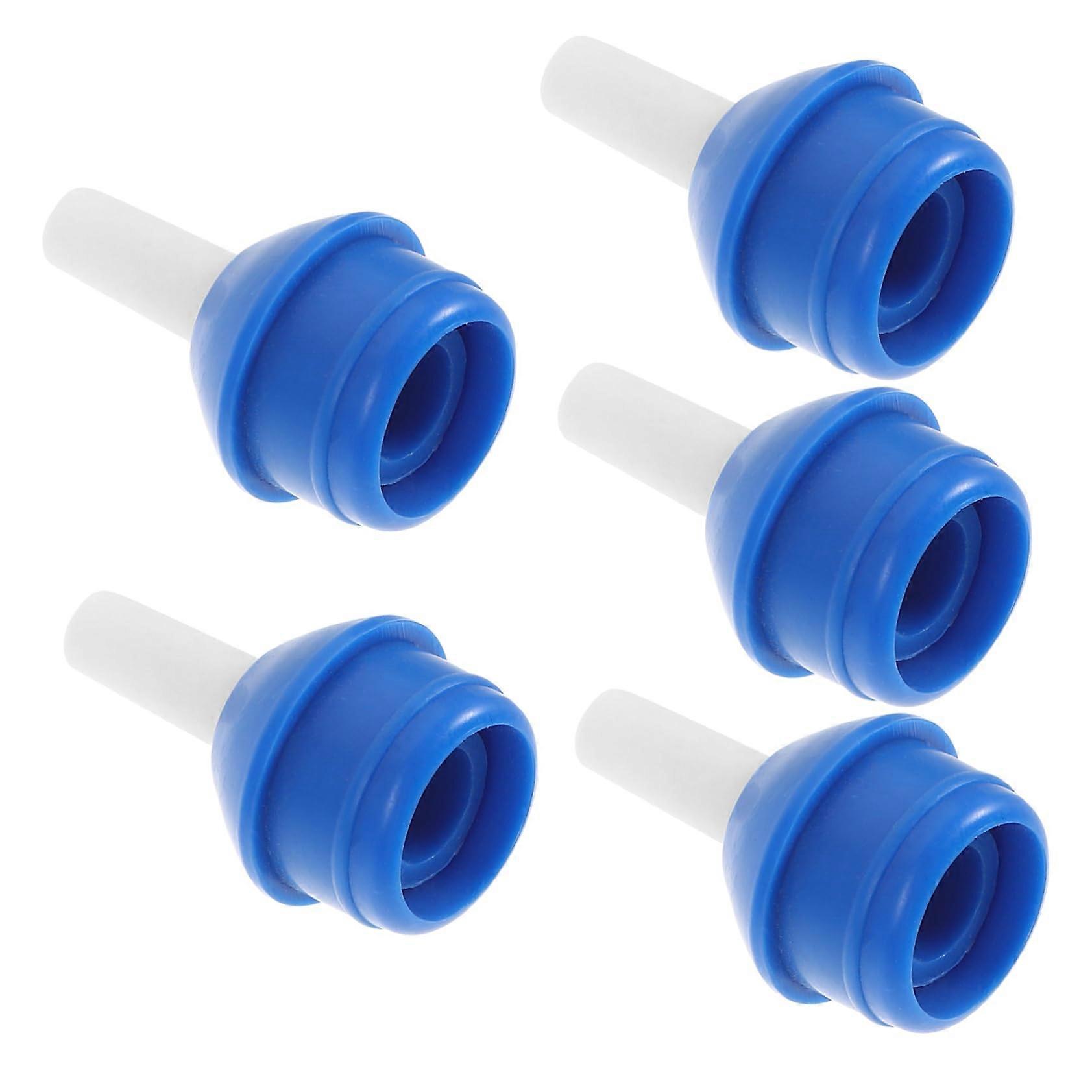 Desoldering Pump Nozzle Replacement Soft Tip, Solder Sucker Tips, 5 Pieces, Blue, Compatible With Desoldering Pumps