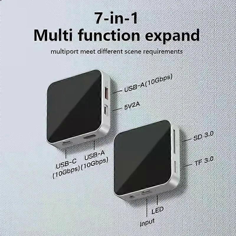 8 in 1 Magnetic Docking Station USB C HUB Type C to HDMI 4K60Hz Adapter USB 3.2 10Gbps TYPE-C 3.2 10Gbps PD100W USB Hub Splitter