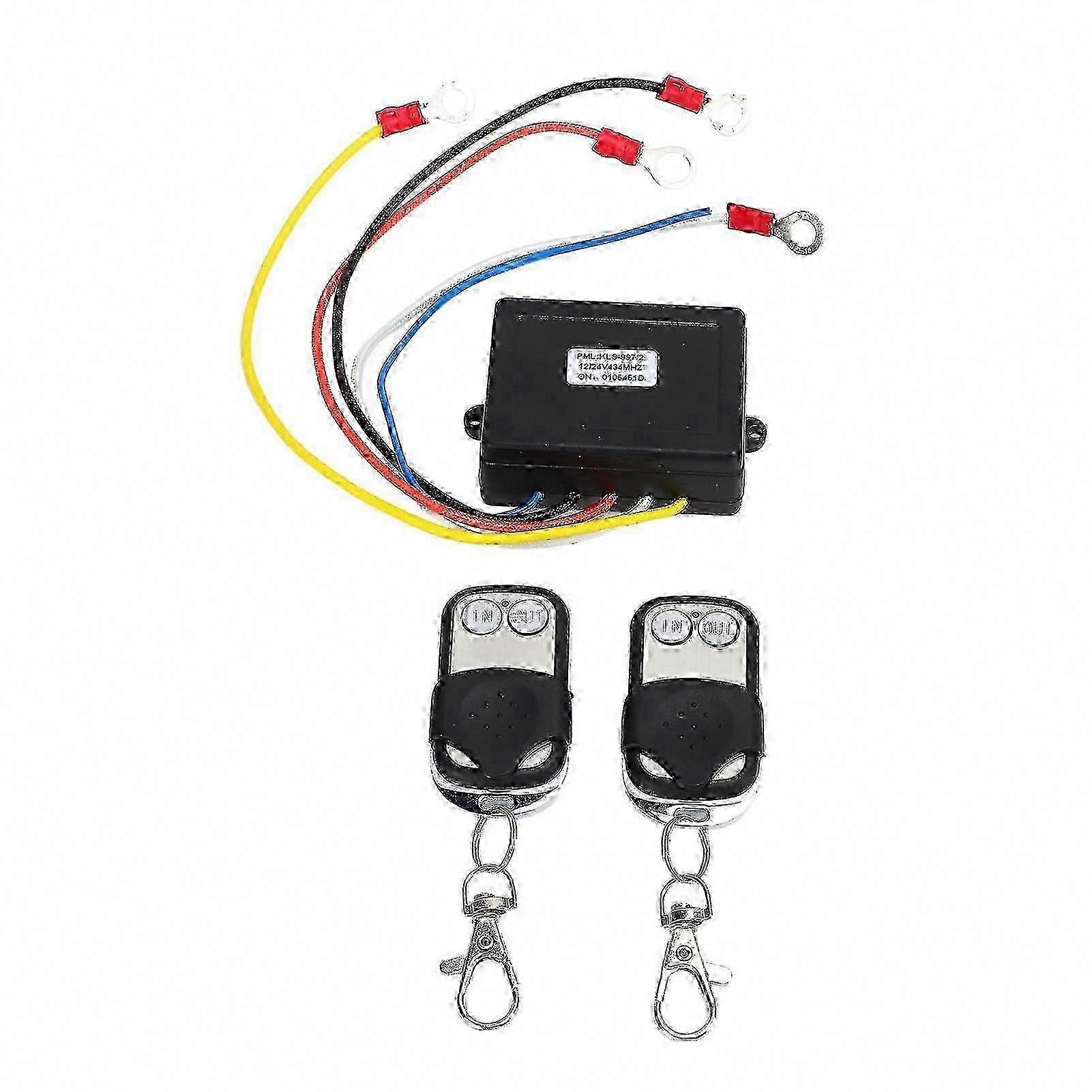 12V 24V Wireless Winch Remote Control Kit for Truck ATV SUV - Universal Switch
