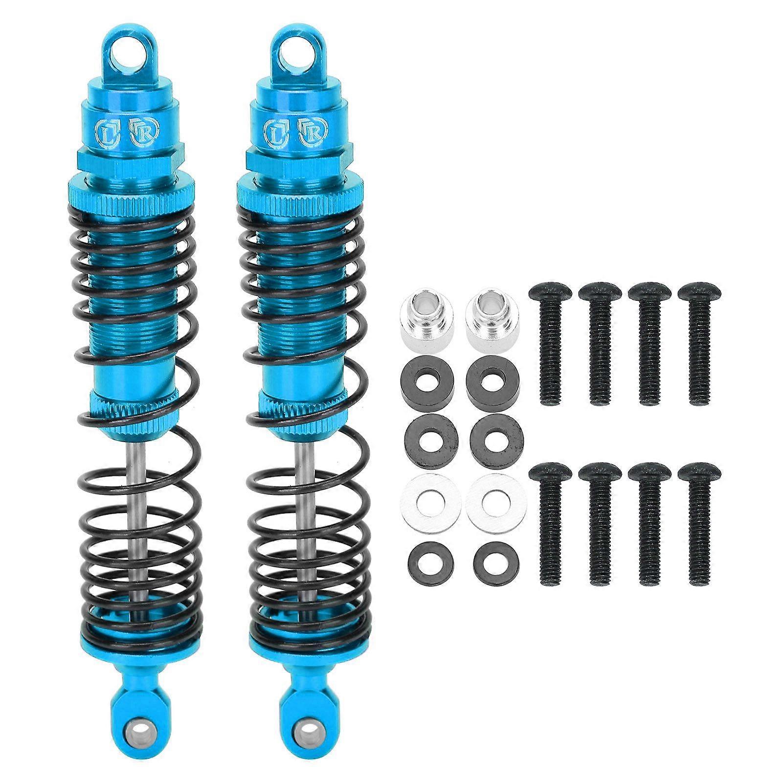 2Pcs 110mm RC Metal Rear Shock Absorber Damper for TRAXXAS / SLASH 1/10 RC Car PartsBlue