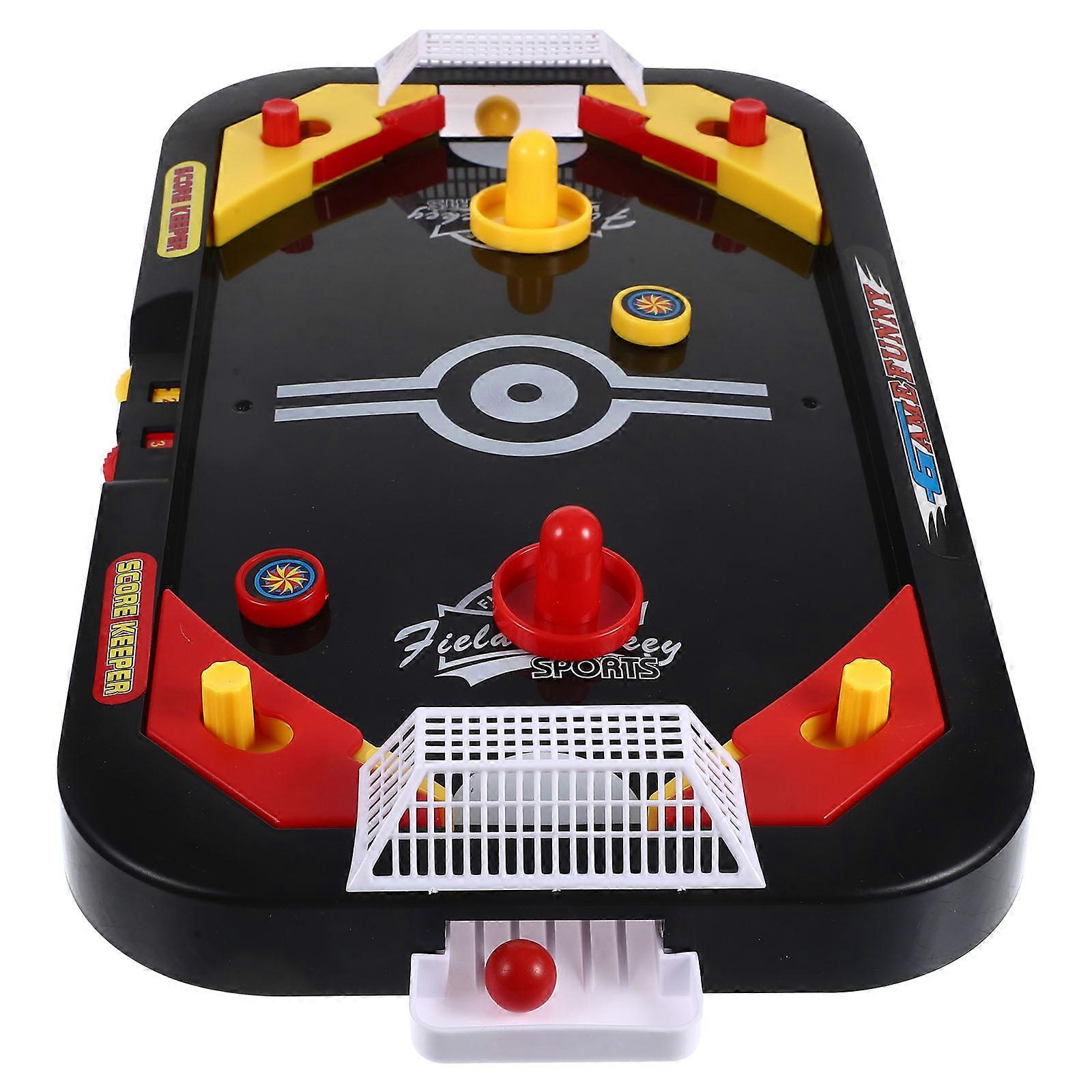 Table Ice Hockey Educational Competition for Education with 1Pcs Black Mini