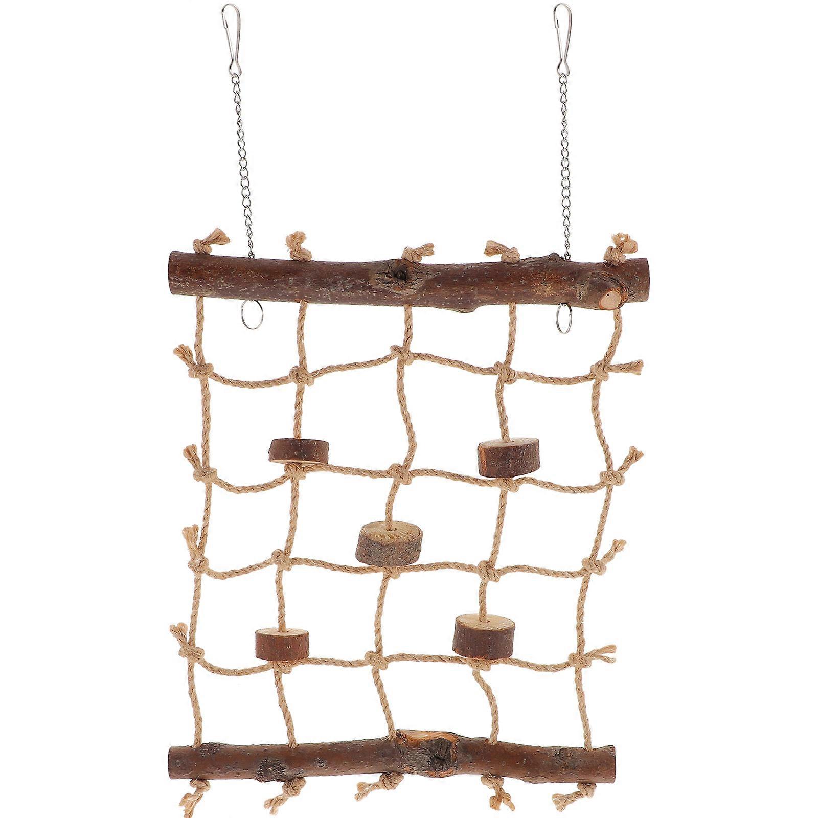 4Pcs Hanging Parrot Climbing Net for Bird Cage Activity and Play