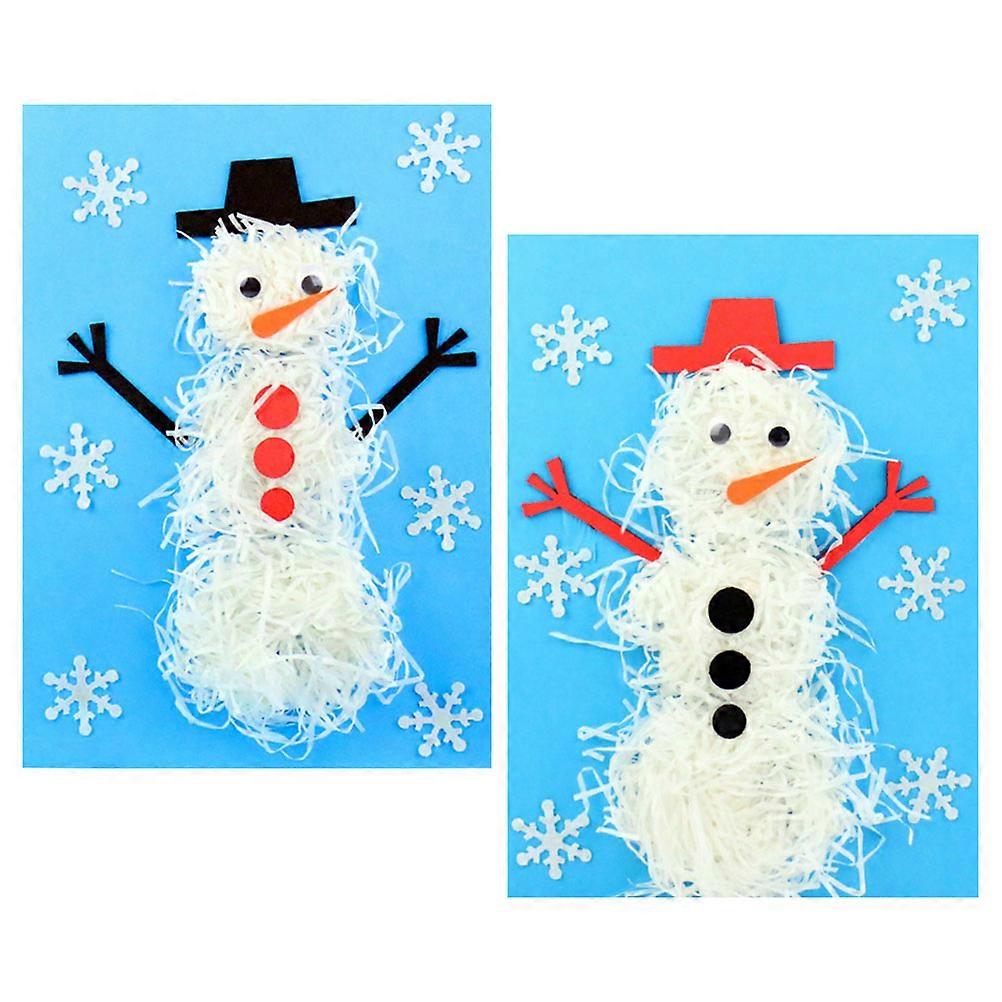 Paper Snowman DIY Christmas Craft Making Kit for 4Sets