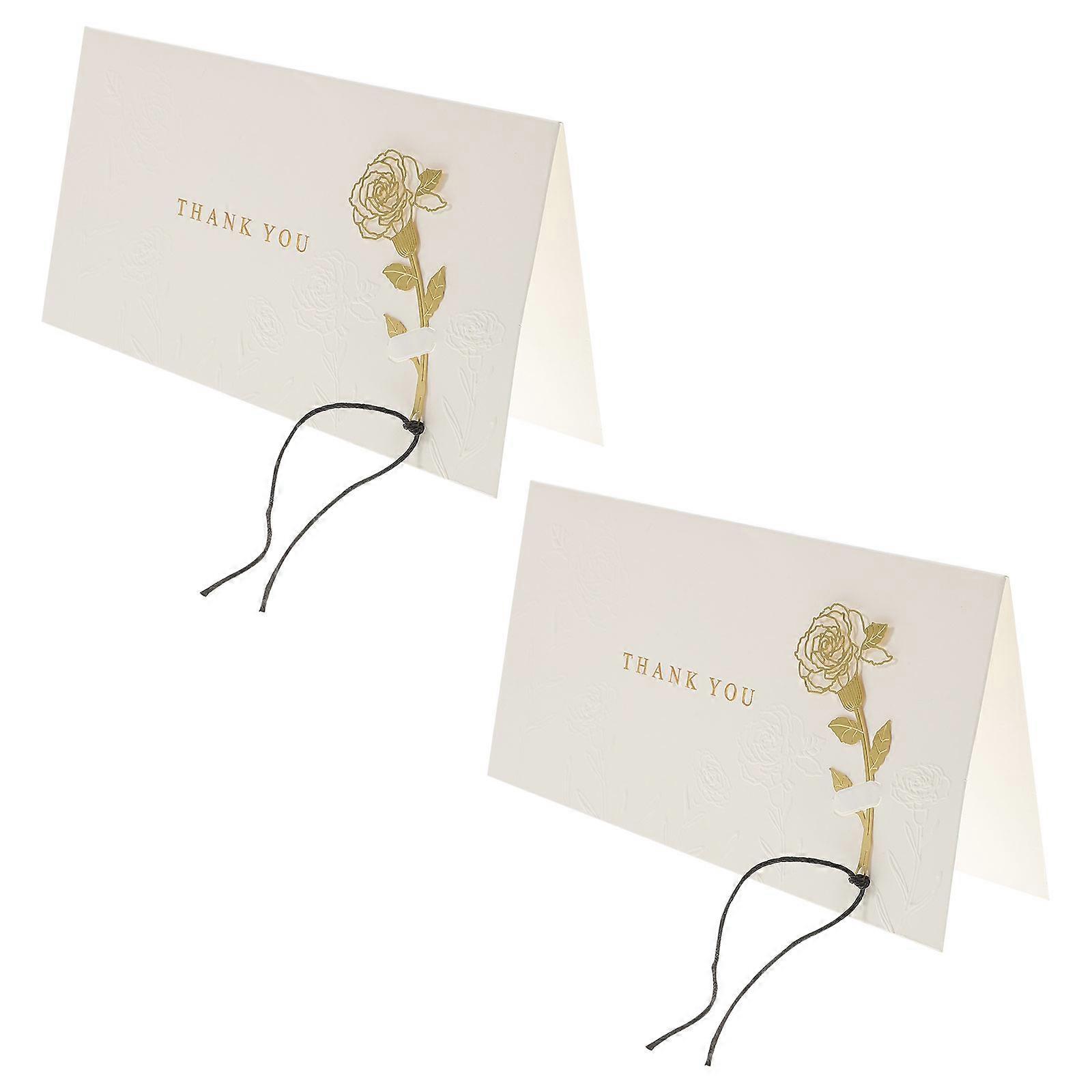 Thank You Blank Greeting for Blessing 6Pcs Elegant Style