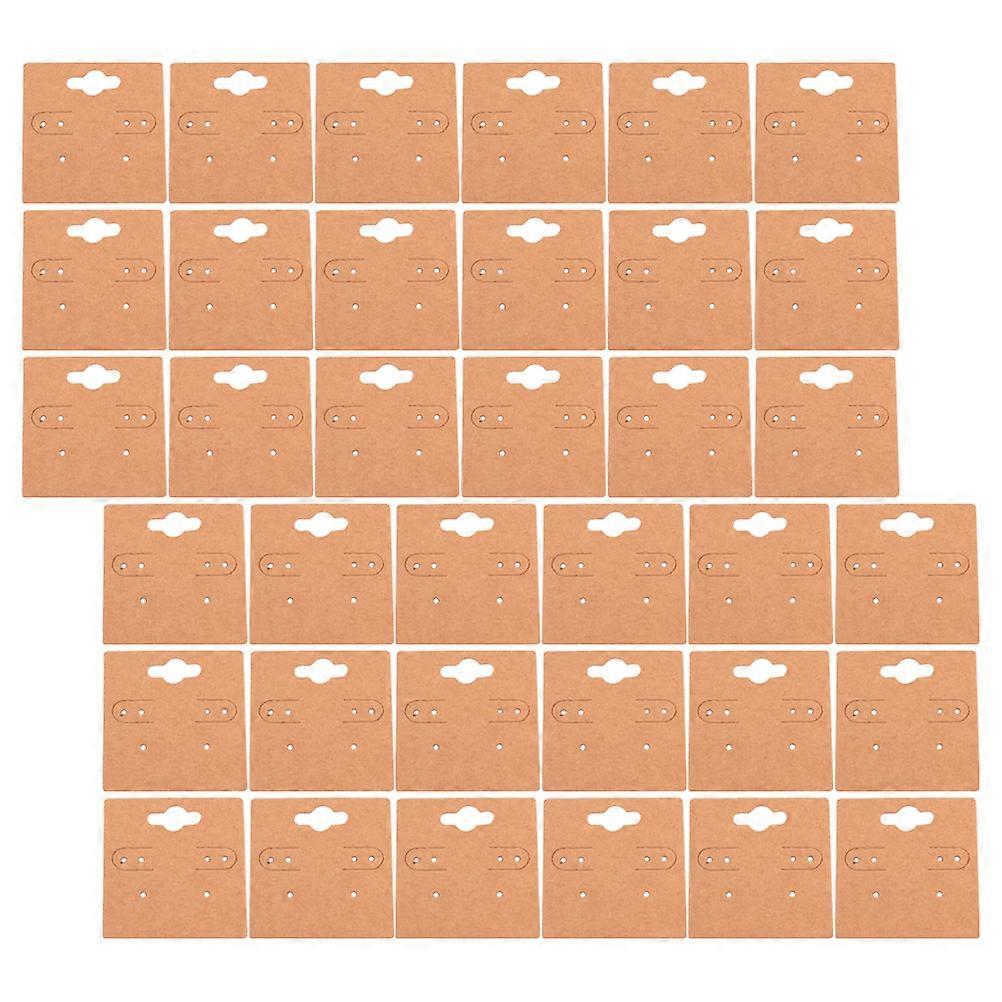 Earring Packaging Cards for Holding Use 100Pcs Brown Paper Display