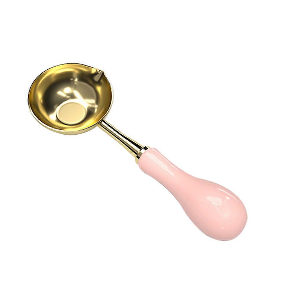 Seal Tool for DIY Portable Wax Seal Spoon Pink Wood Handle
