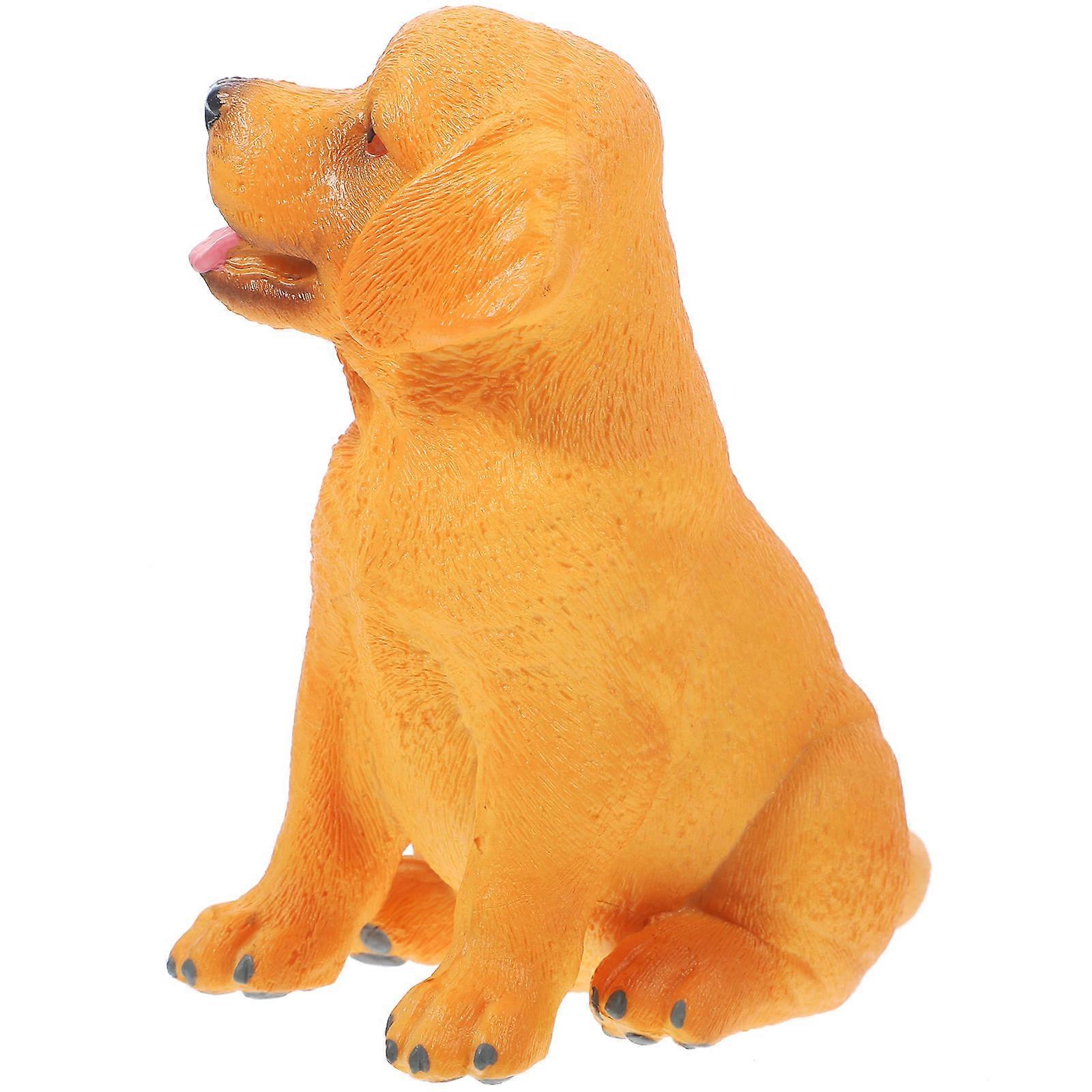 Plastic Dog Model Simulation Animal Model for Decor 3Pcs Puppy Figures