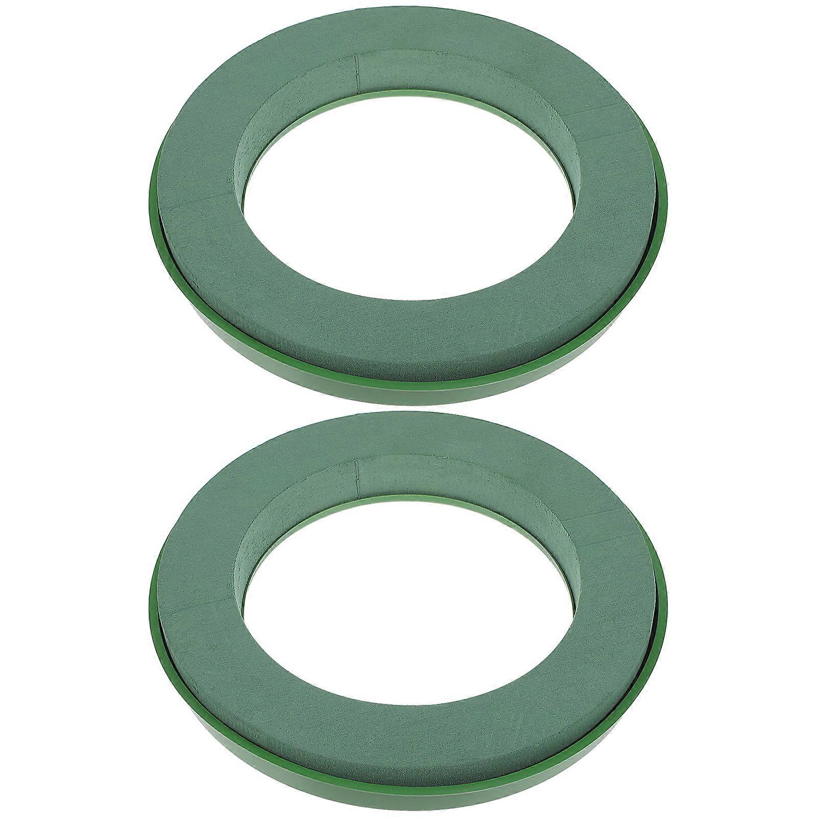 Green Floral Foam Ring for Wedding Use 5Pcs Wet Foam Blocks with Suction Cup
