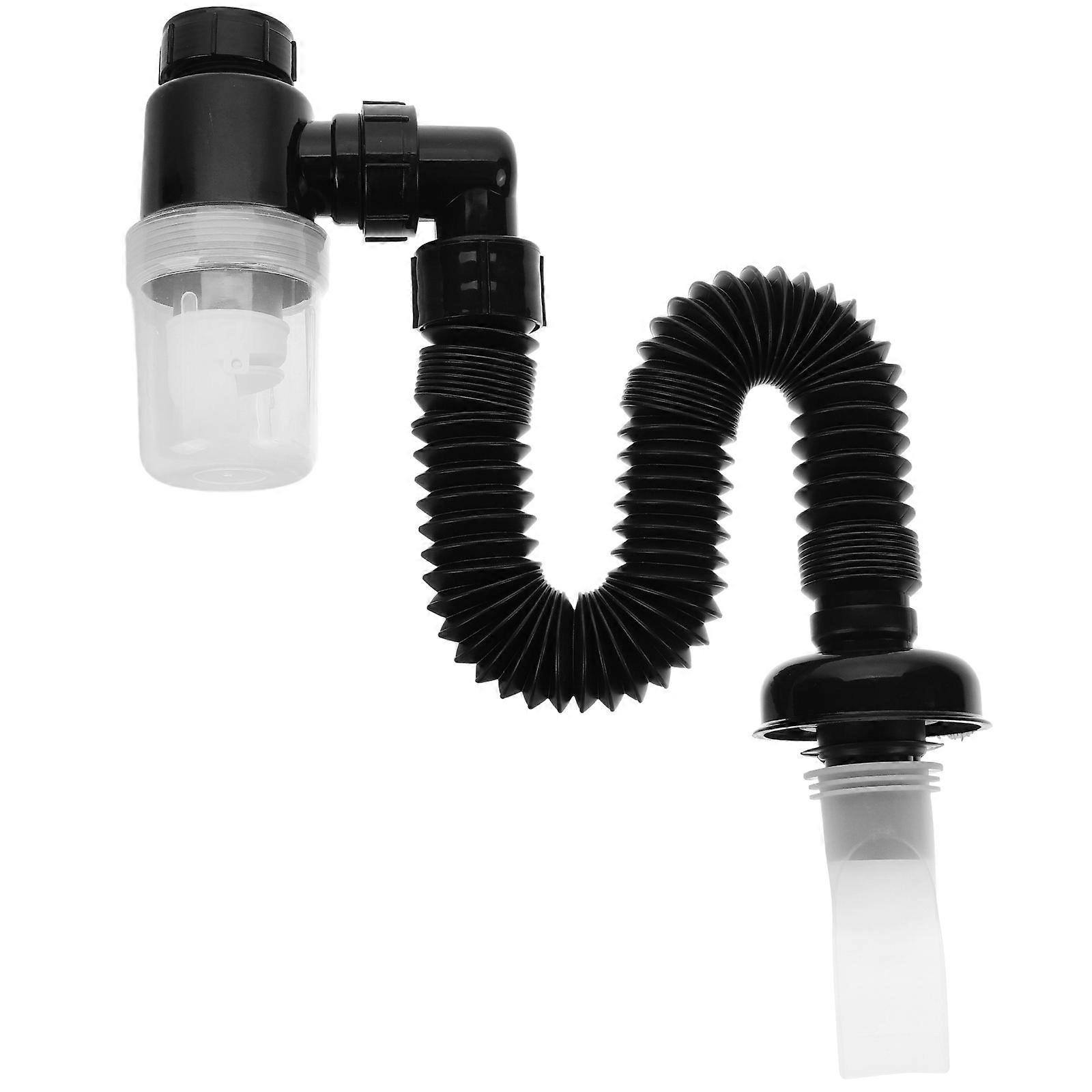 Bathroom Sink Drain Pipe Fittings for Sink Waste Kit 2Sets in Black Color