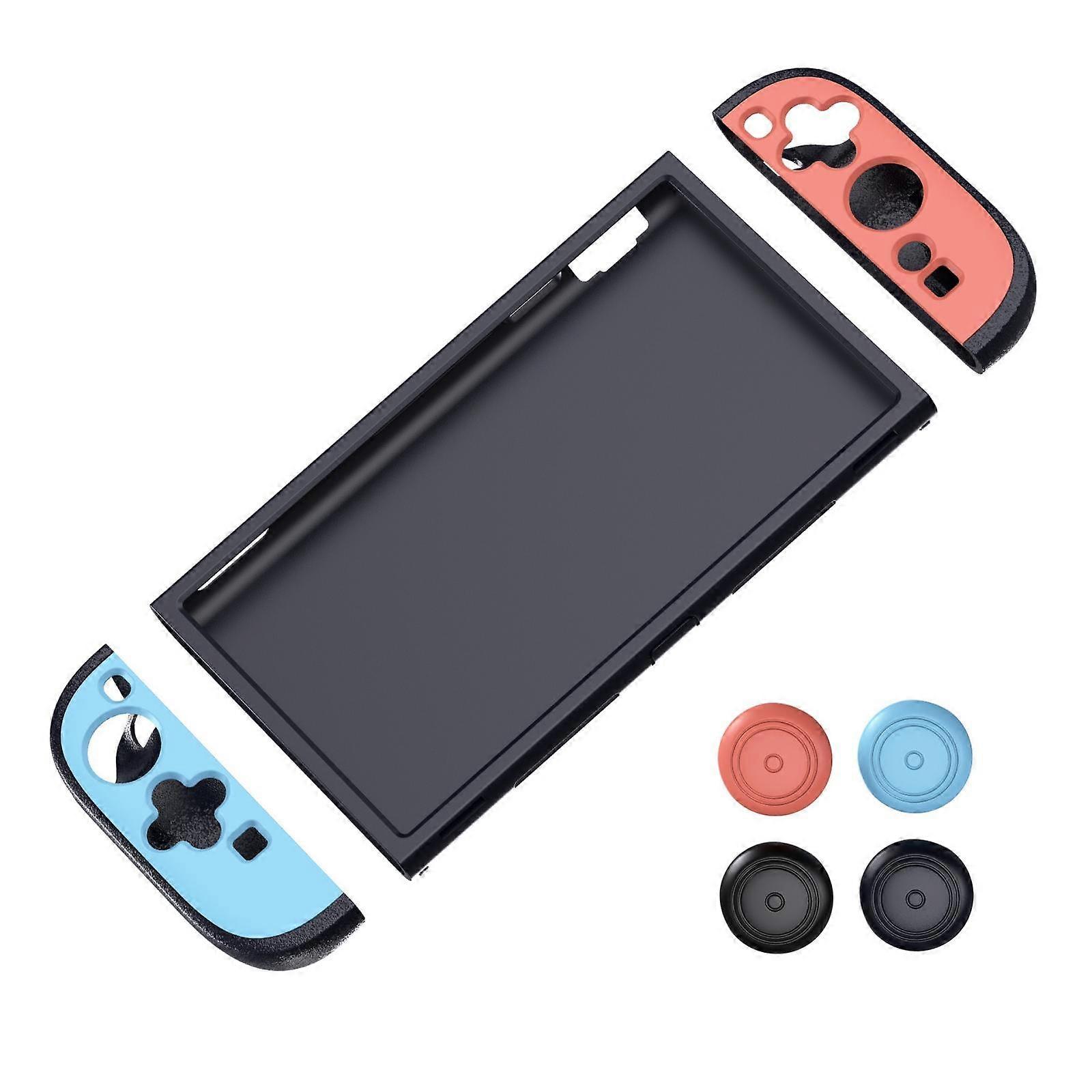 Game Console Controllers Detachable Dual-Color Split Silicone Protective Case with Joystick Caps For Nintendo Switch 2