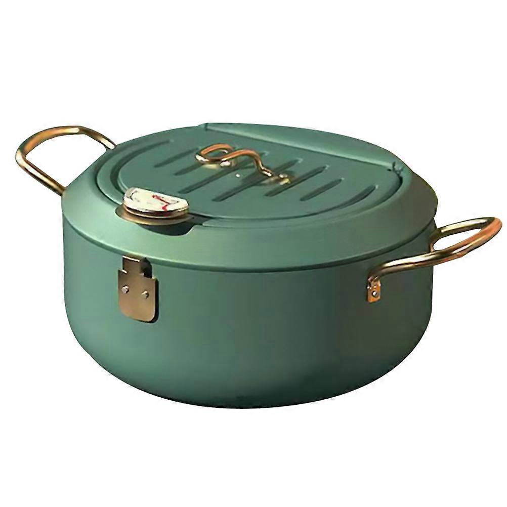 Mini Frying Pot 2Pcs With Thermometer Oil Filtering Deep Frying Pot For Home Cooking And Gift Giving