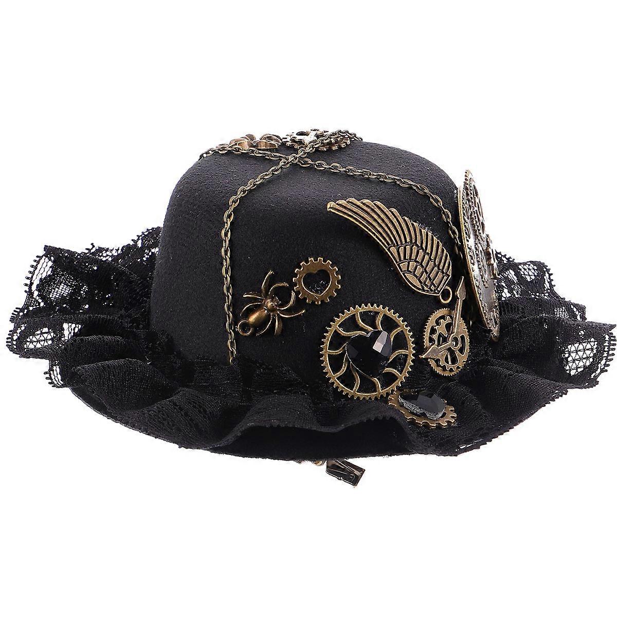 2Pcs Steampunk Hat Accessories for Decor Performance Props Hair Accessories