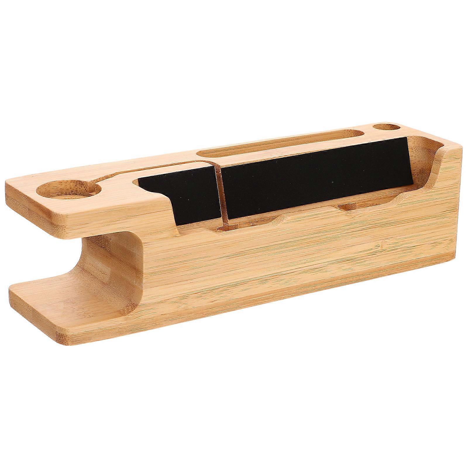 Wood Docking Station Phone Stand for Phone and Watch 2Pcs Holder