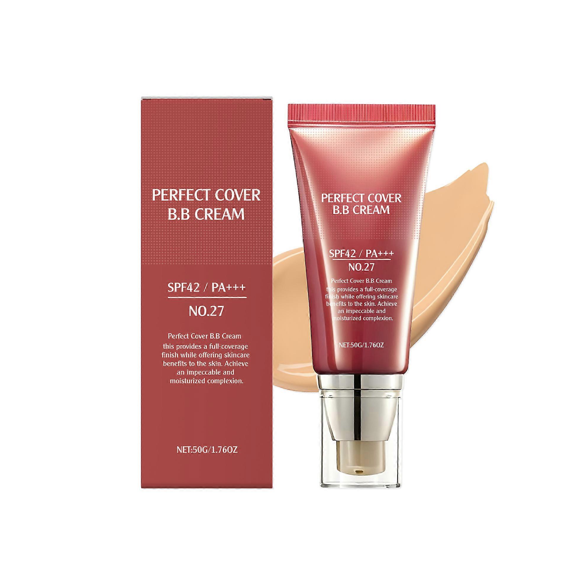Skin color concealer BB cream moisturizing, light and thin, creating a natural matte clear base makeup concealer BB cream 50g