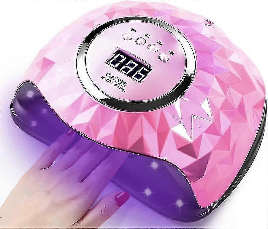 2025 220w Uv Led Nail Lamp, Uv Led Nail Curing Lamp With 4 Timer Settings, Professional Auto Sensor Nail Art Tools (pink)
