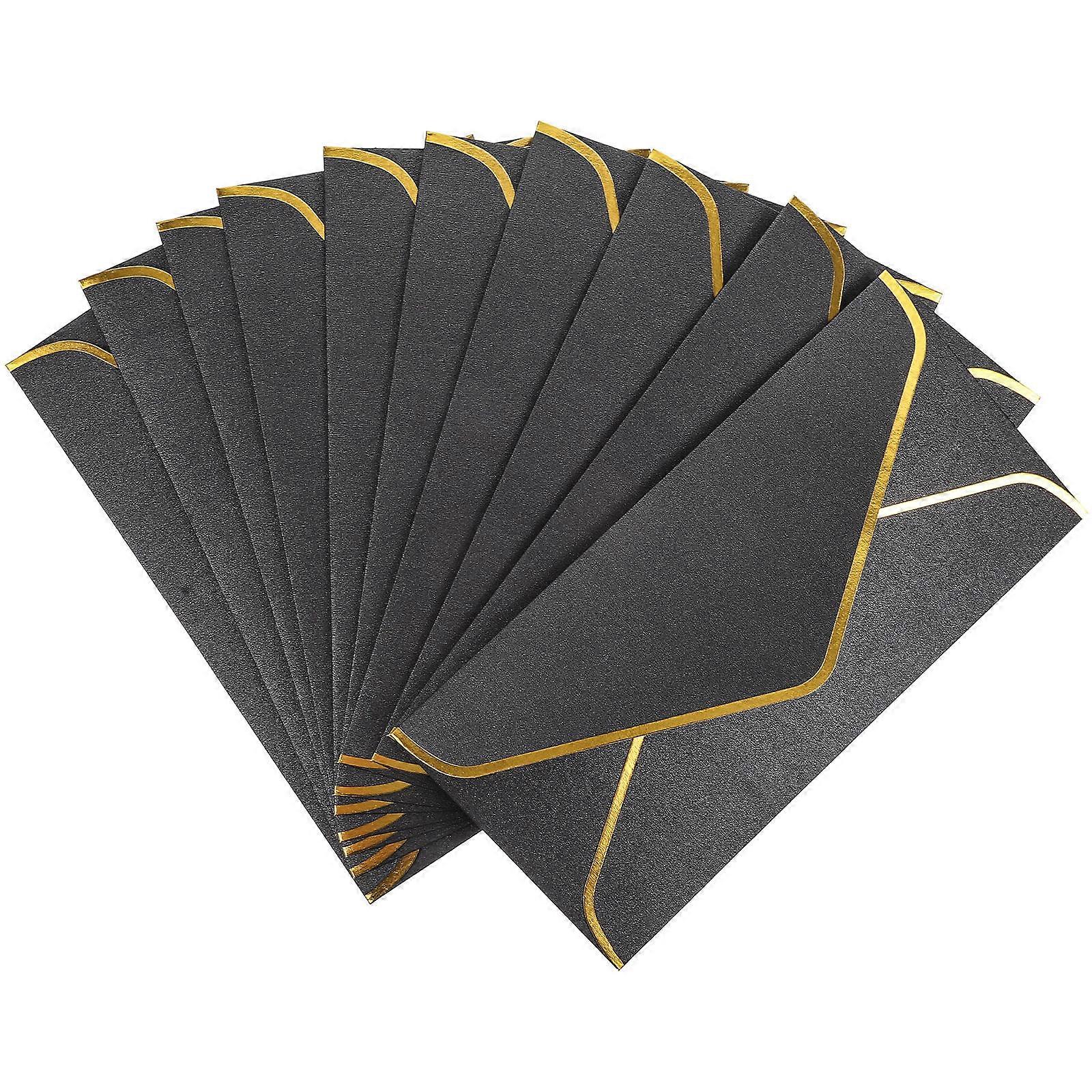 Delicate Card Envelopes for Writing Use 50Pcs Black Multi-Function Coins Envelopes