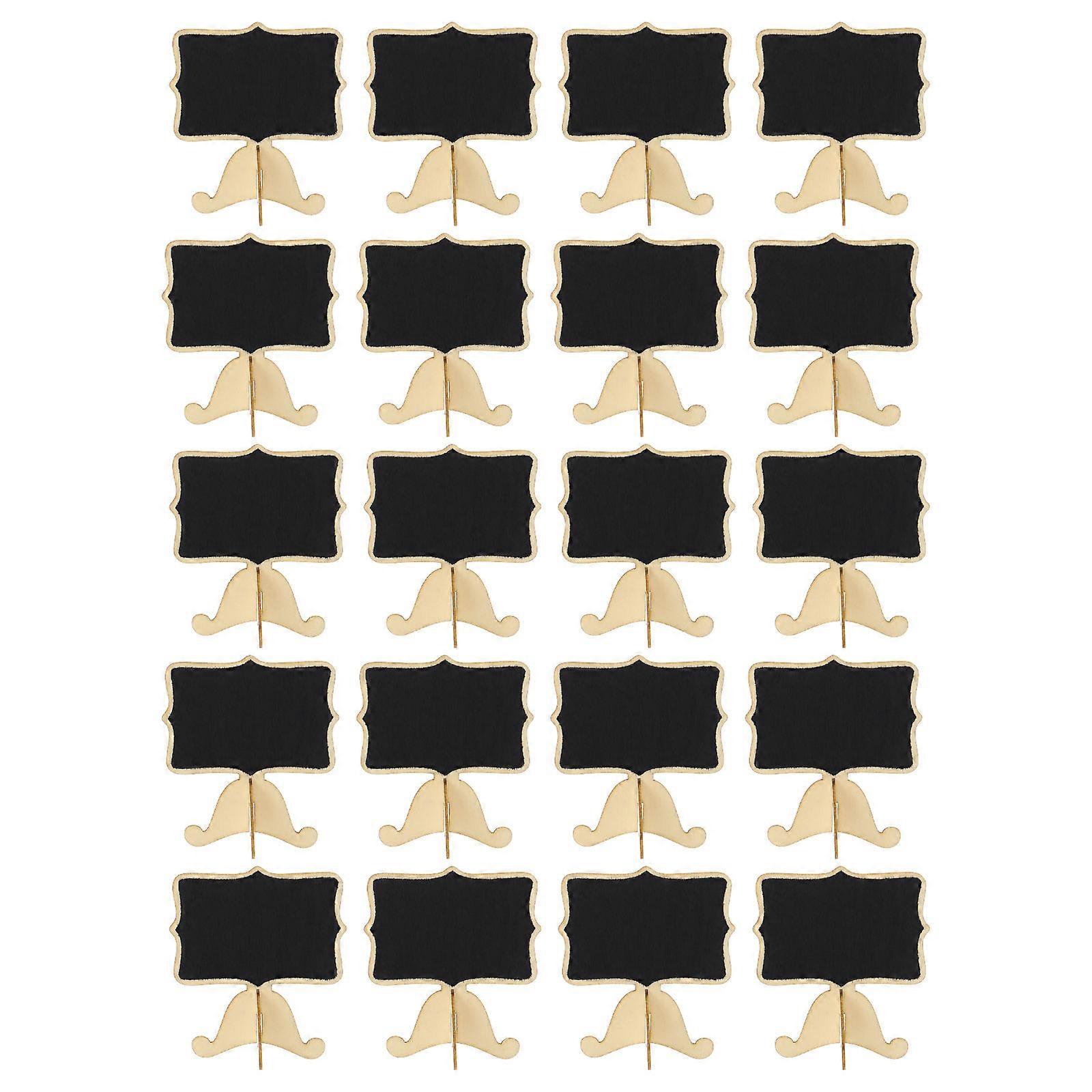 Small Single-Sided Blackboard 20Pcs Rectangular Message Board For Festive Events Home Decor 3.26X3.54X2.36in Erasable Drawing