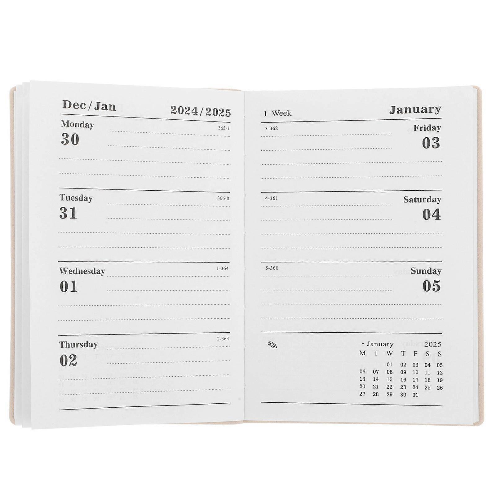 Agenda Planner Pocket Size Planner 5Pcs Paper Mini School Notebook
