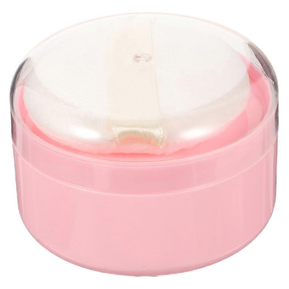 Empty Powder Puff Case Lightweight Easy Carry Daily Use 1 Set