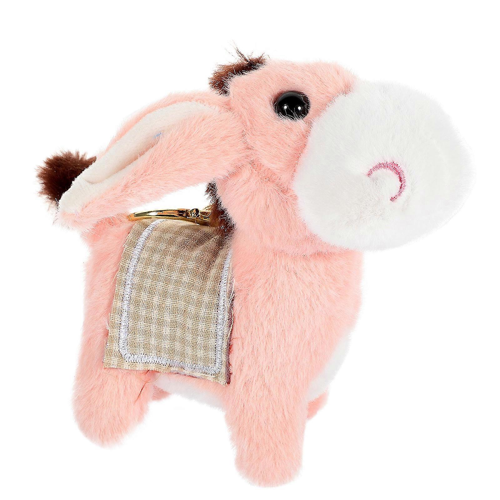 Plush Donkey Charm for Hanging Keys 5Pcs Adorable Stuffed Key Ring Set