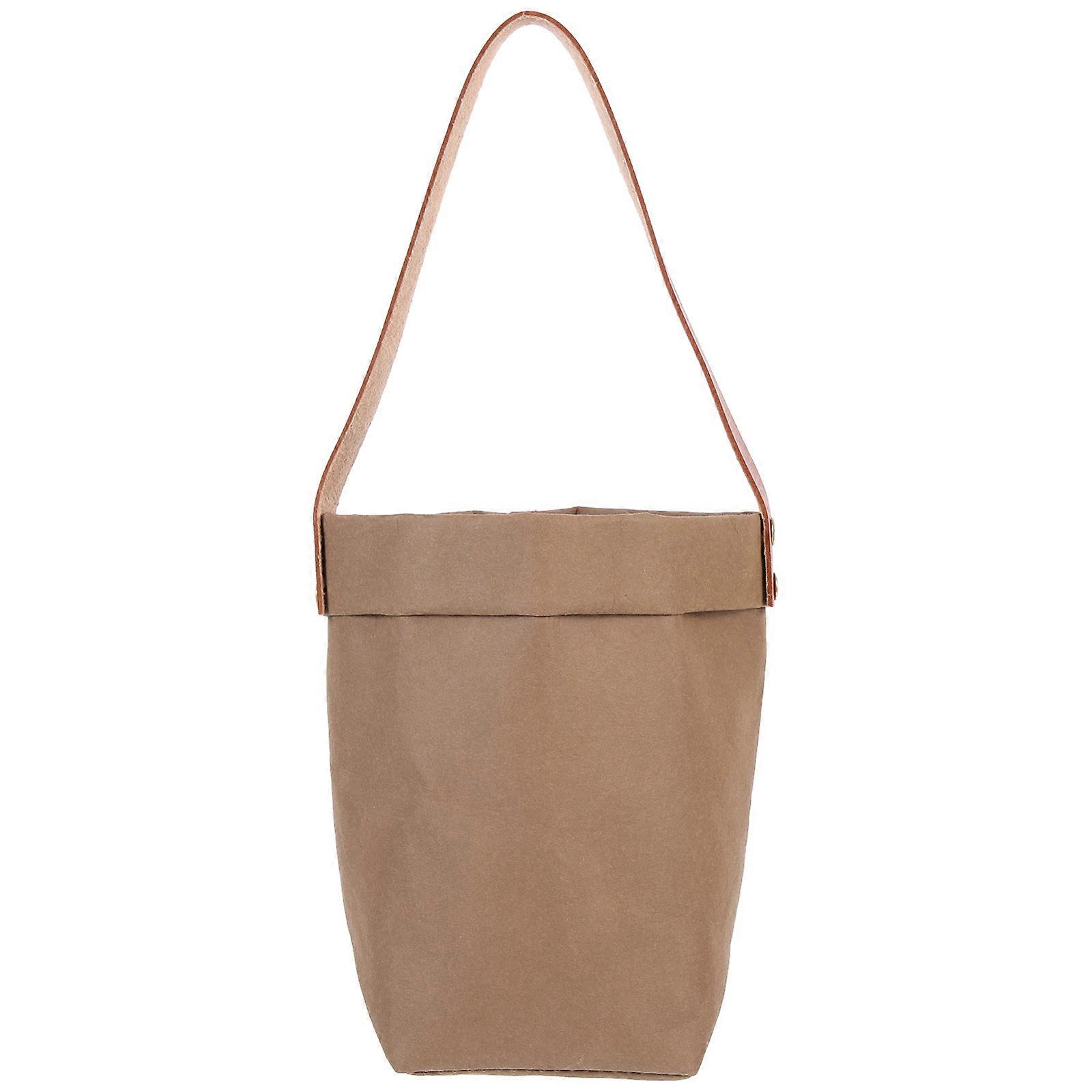 Water Bottle Carrier Pouch for Storage Use 2Pcs Portable Light Brown Kraft Paper Bottle Bag