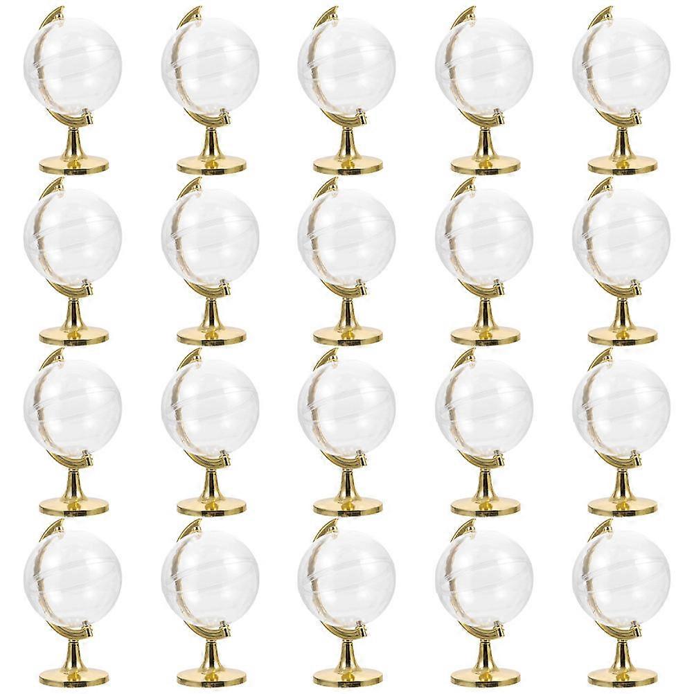 Globe Shaped Candy Case for Wedding Packaging Use 60Pcs Golden Plastic
