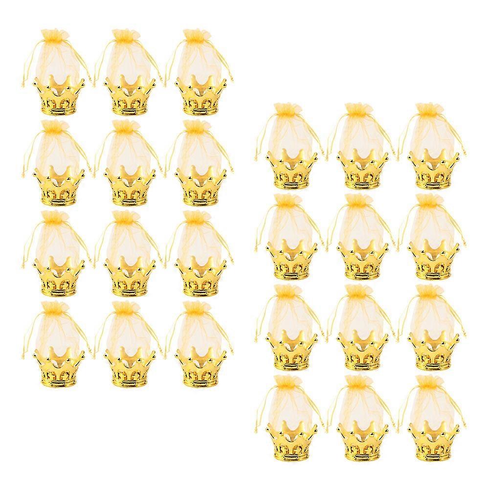 Golden Drawstring Bags for Wedding Party 24Pcs Gift Set