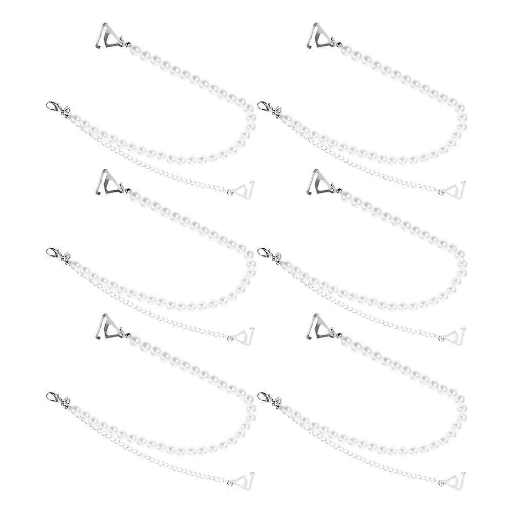 Adjustable Pearl Shoulder Straps Decorative Bra Straps 18Pcs Set