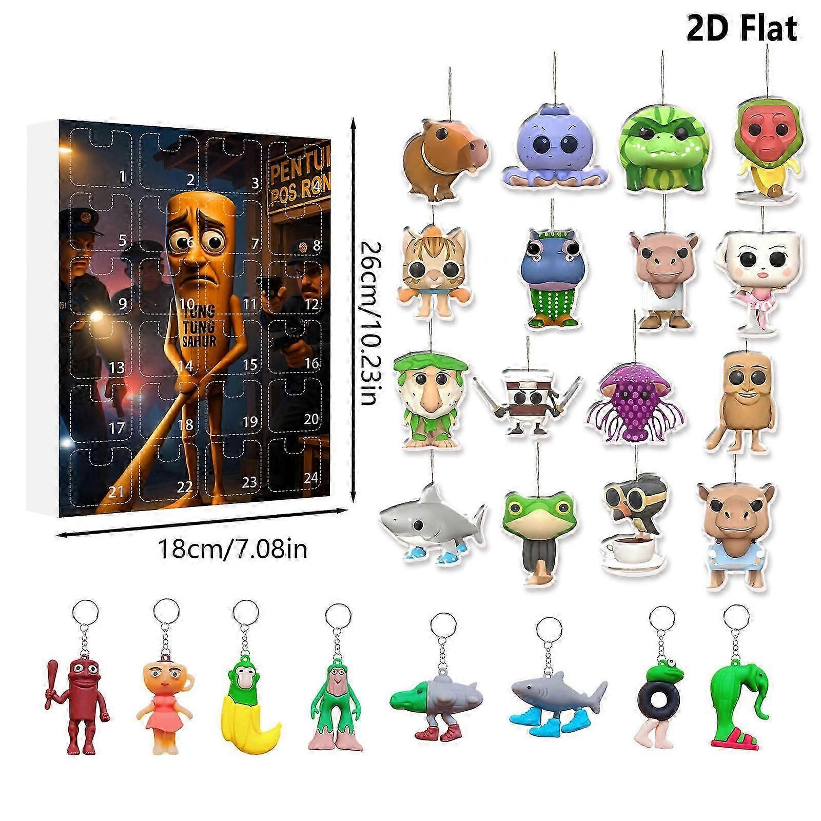 2025 24pcs/set Tung Tung Tung Sahur Shan Hai Jing interesting animal shape gift box set