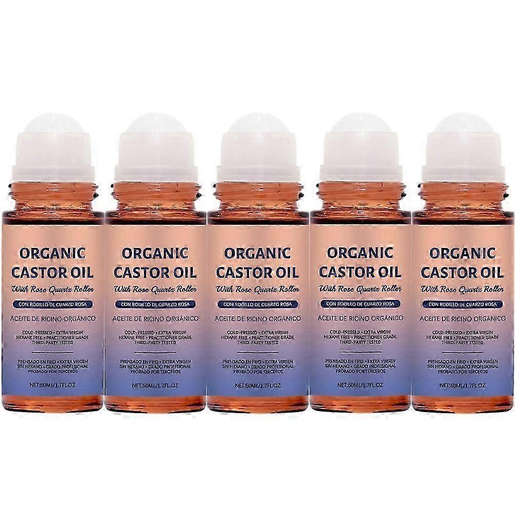 roll-on à l'huile de ricin dorée biologique