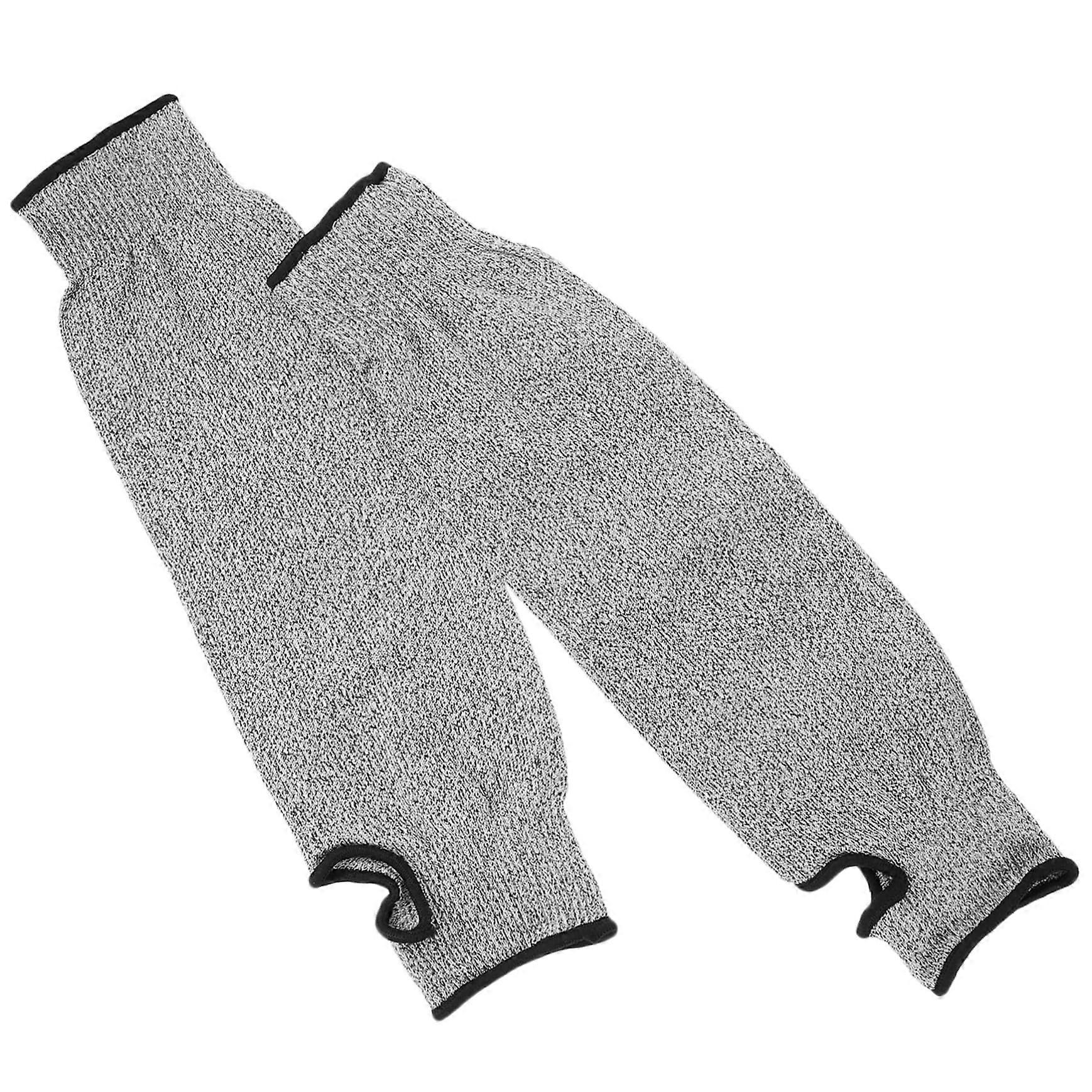 Cut Resistant Arm Sleeves With Thumb Hole Gray Breathable Protective Gardening Arm Multipurpose Covers For Men And Women
