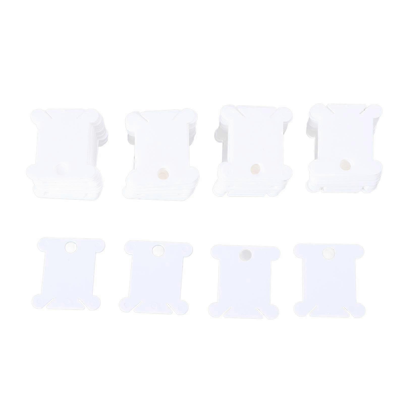 300Pcs Plastic Floss Bobbins for Thread Storage and Organization