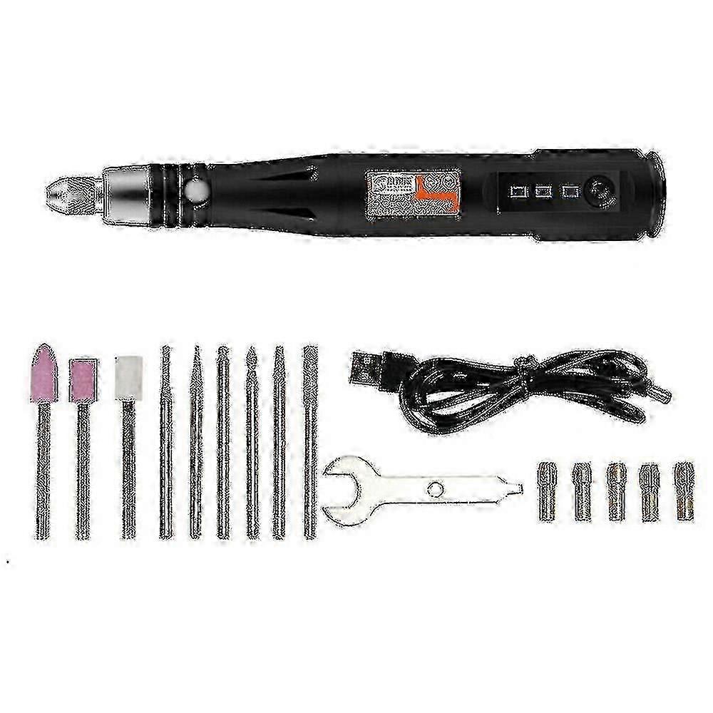 Electric Mini Grinder Drill Rotary Tool Usb Engraving Pen & Drill Bits