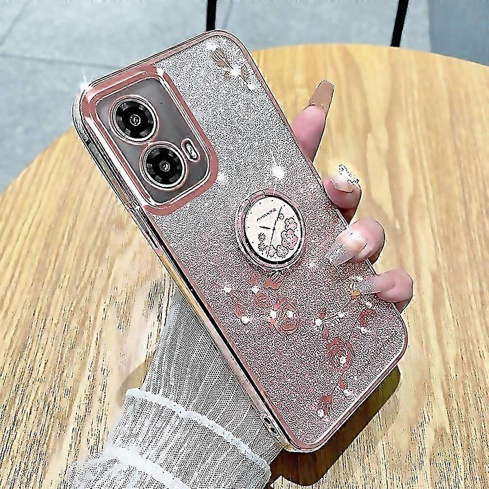 For Gradient Glitter Immortal Flower Ring Allinclusive Phone Suitable For Everyday Use