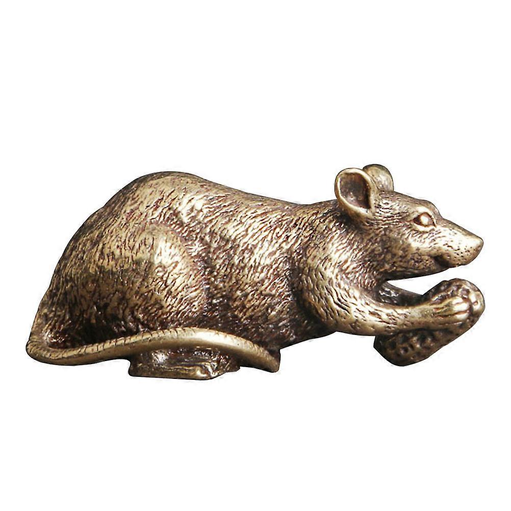 Golden Household Mouse Decor Desktop Accessory for 5Pcs Mouse Figurine