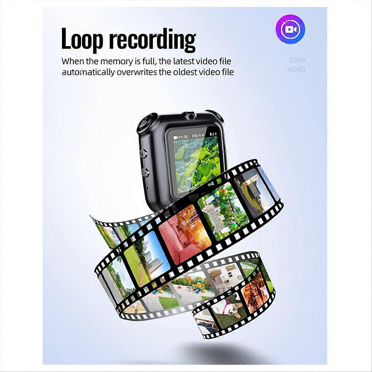 V9 Mini Necklace Camera 1080P, 8GB, Display Screen