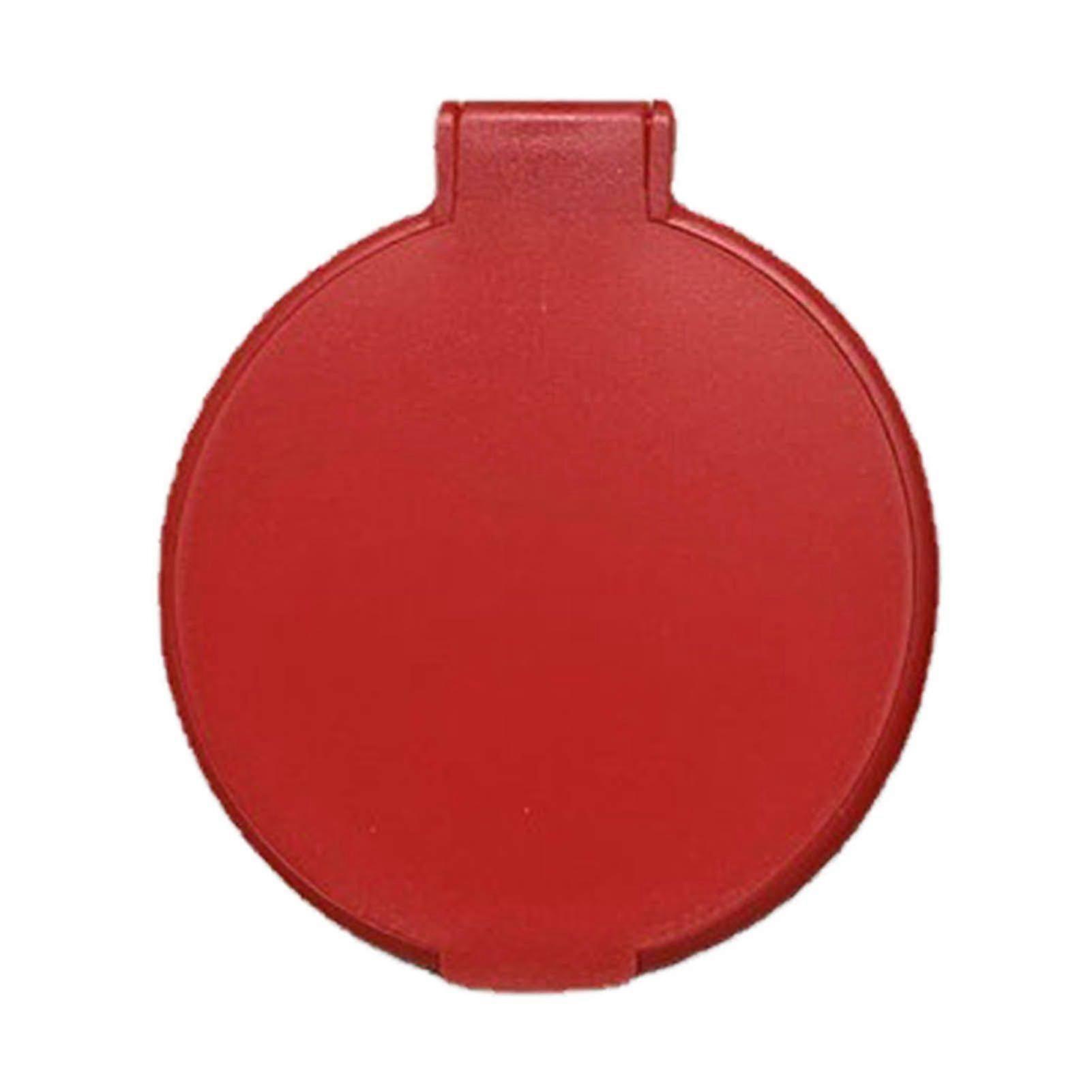 Single Sided Folding Circular Mirror Plastic Portable Compact Cosmetic Pocket Mirror Red 25-26s
