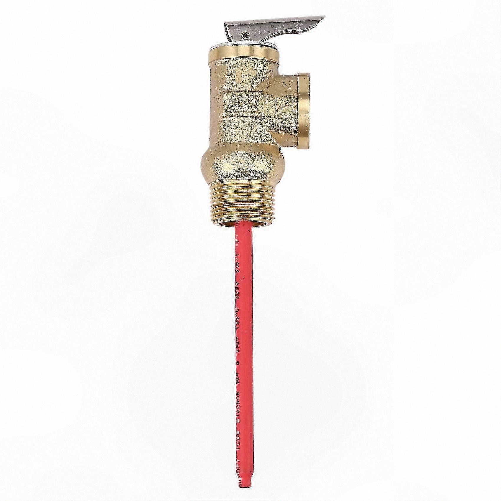 TPR Valve for Water Heater, 3/4" NPT, 102 PSI 210°F, Pressure and Temperature Relief Safety Feature
