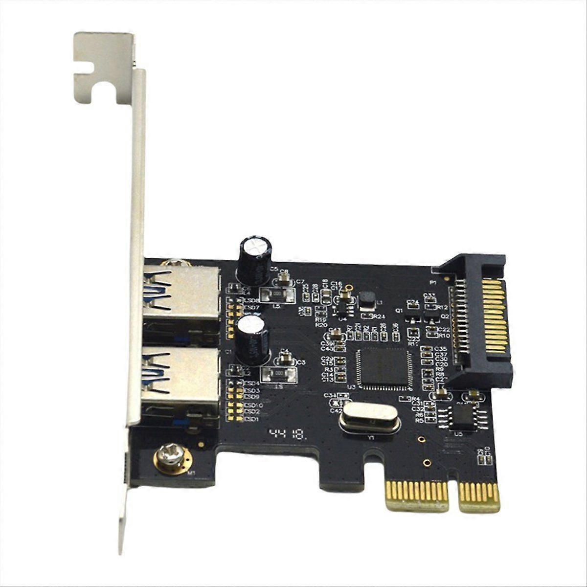 PCIE Expansion Card PCI-E to 2-Port USB3.0 5Gbps Convert Card Riser