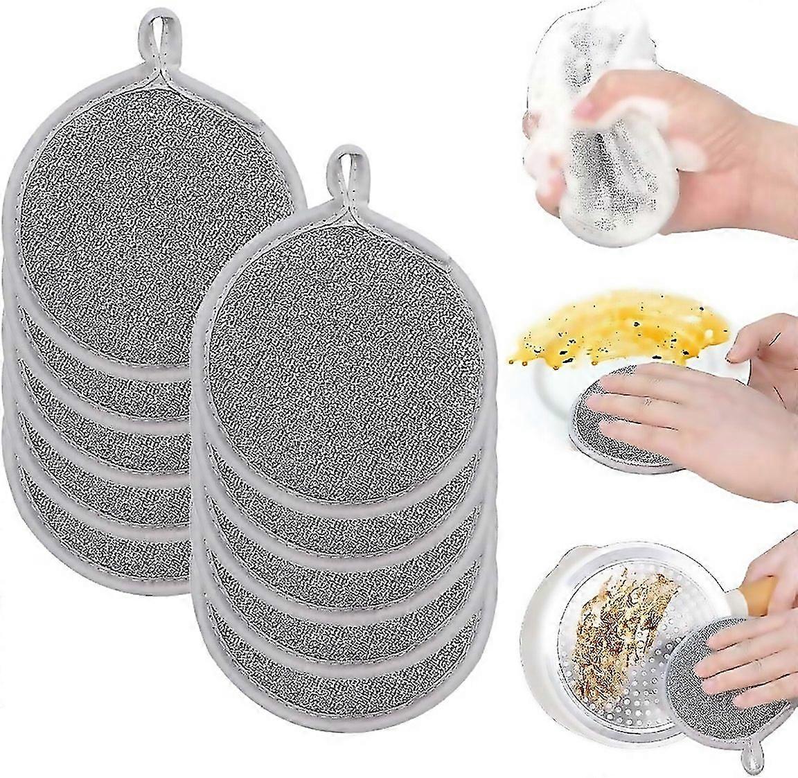 For Multipurpose Wire Dishwashing Rags 2024 New Non Scratch Wire Dishcloths Wet And Dry Double Layer