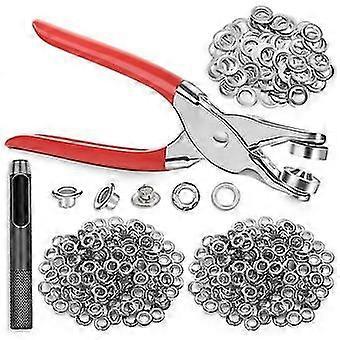 642Pcs Grommet Tool Kit 1/2 Inch Eyelet Kit with 320Pcs Eyelets Grommets, 320Pcs Washers and Gromme