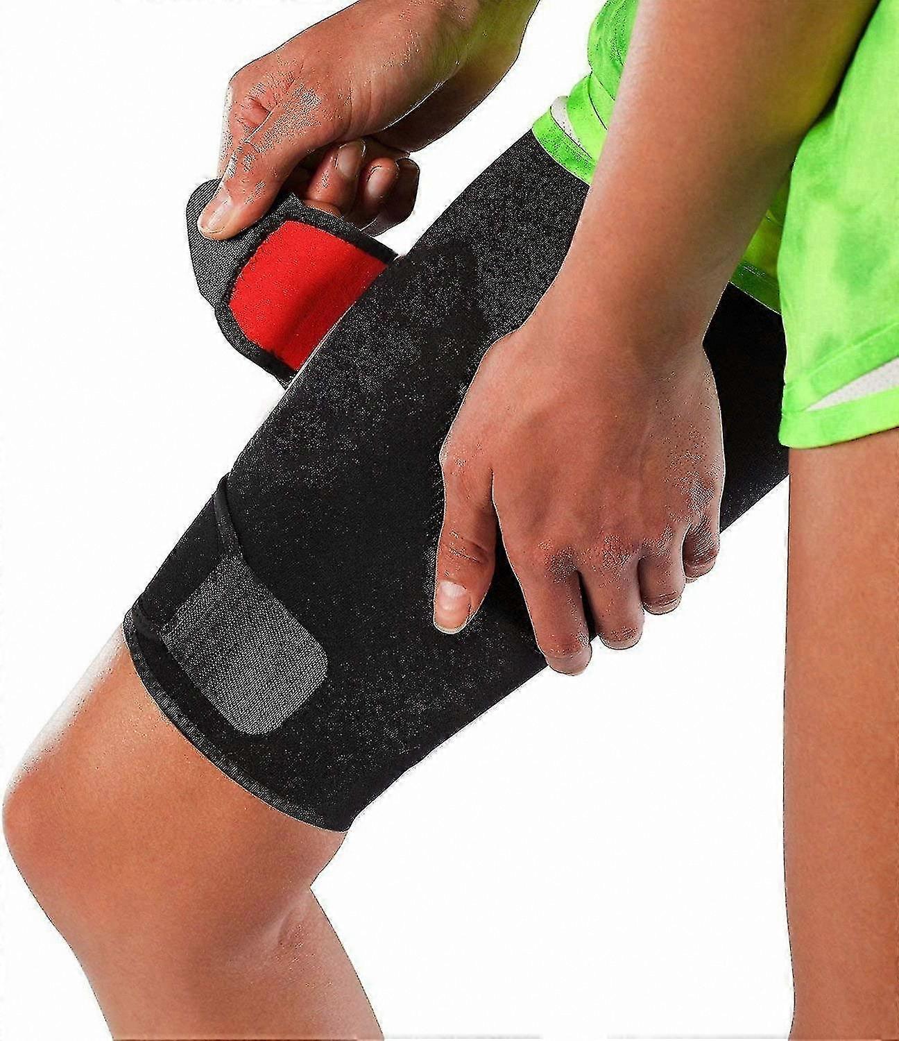 Unisex Adjustable Thigh Support Sleeve with Breathable Neoprene and Non-Slip Compression