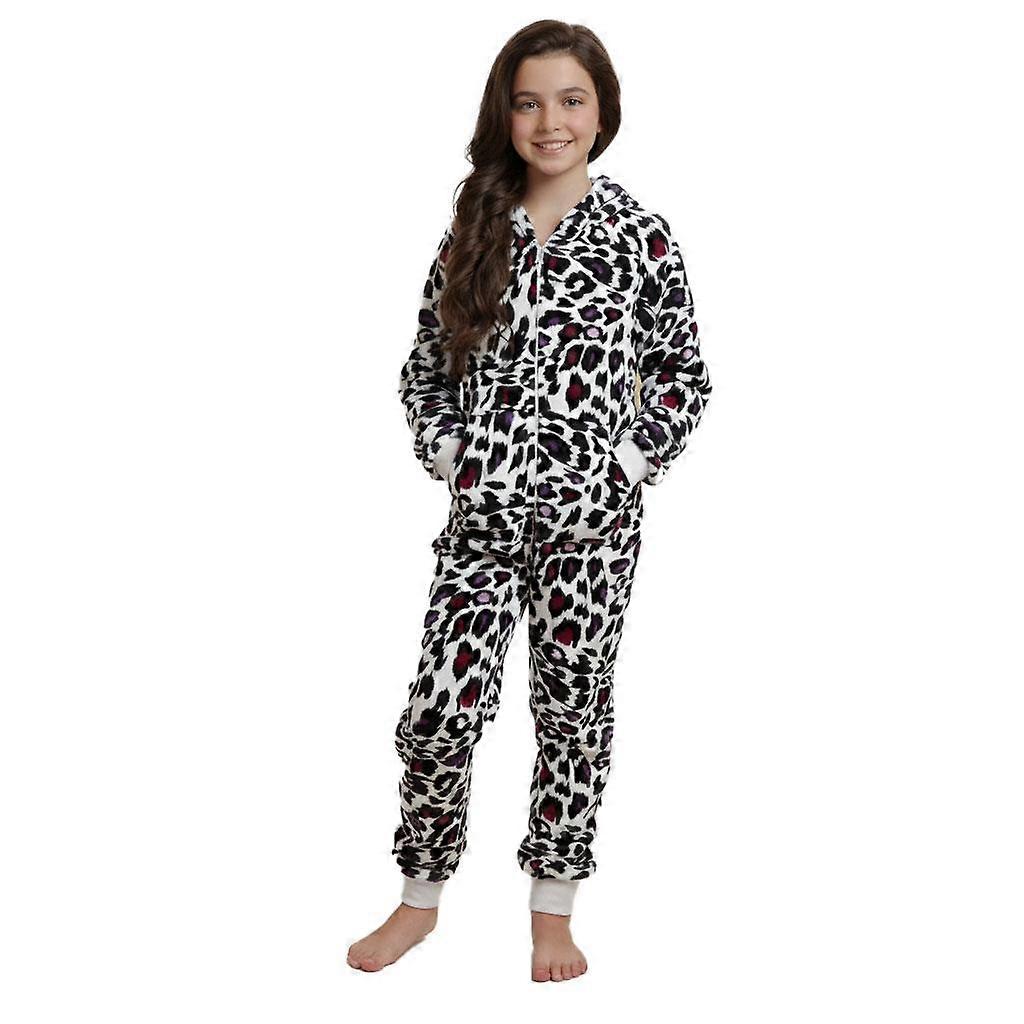 女の子 ヒョウ プリント ホワイト オネシー