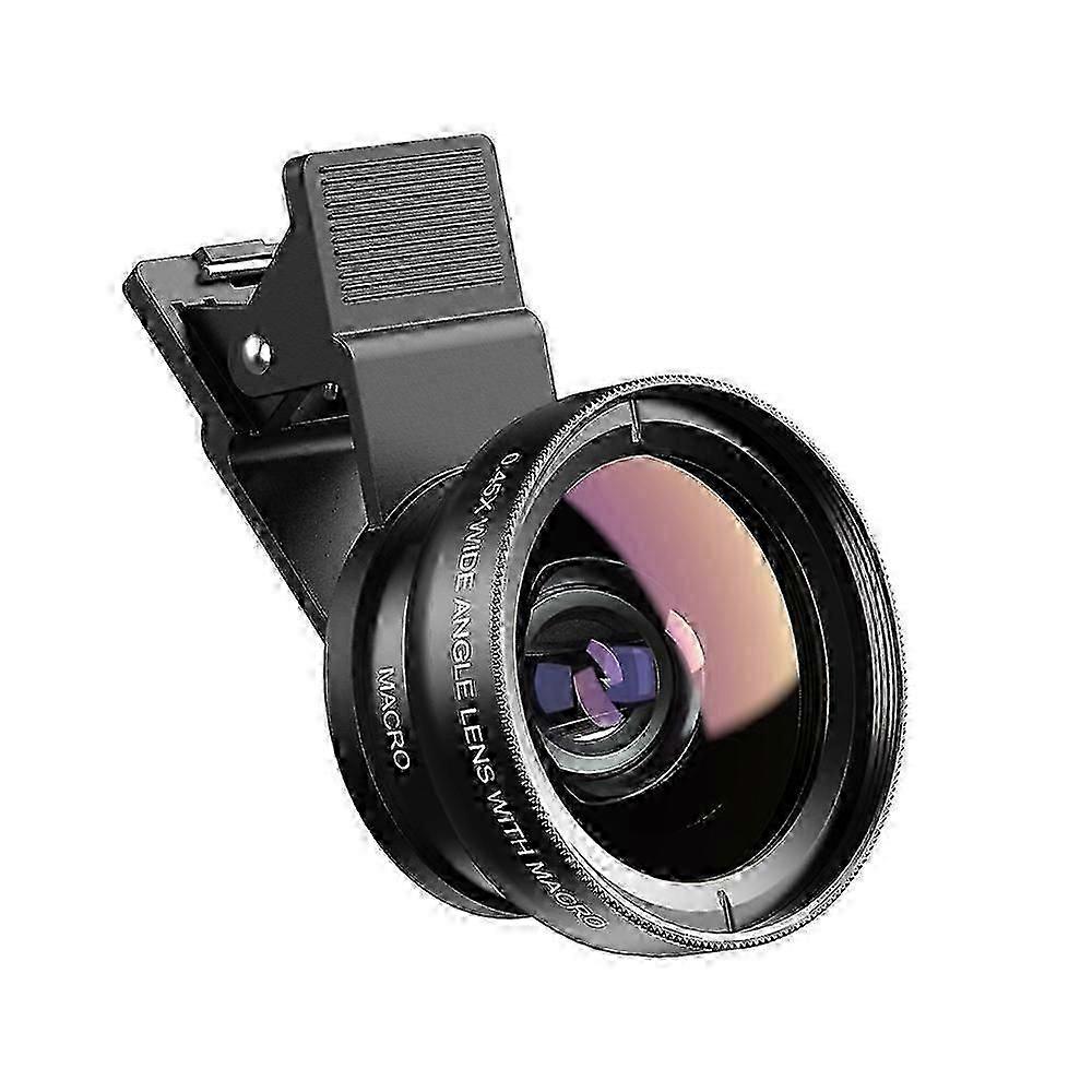 APEXEL 0.45x Universal Super Wide Angle 12.5x Macro SLR Effect External Camera Phone Lens