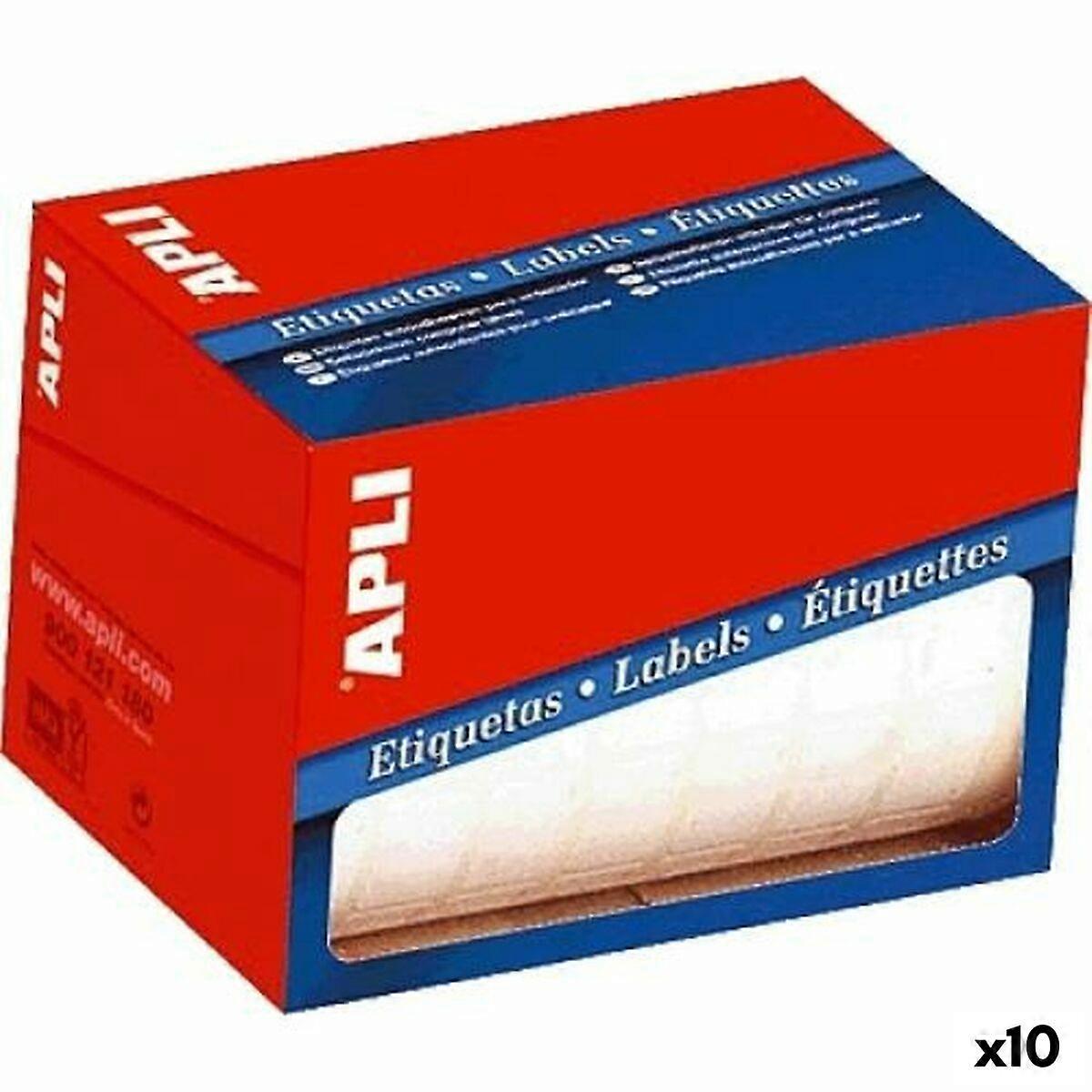 Adhesive labels Apli White 25 x 40 mm (10 Units)