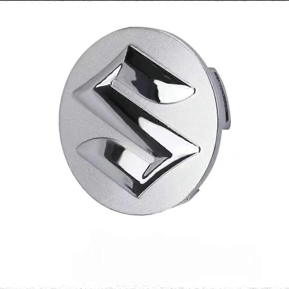 Car Hubcap Set of 4 for Swift VII 2023, 65mm ABS SnapOn Centre Caps, Silver, Waterproof Dustproof AntiRust