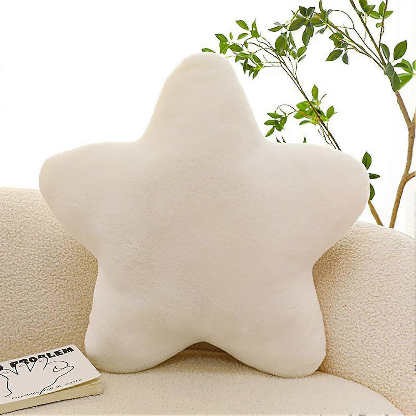 Star Shaped Pillow Soft Plush Sleeping Pillow White 15.74 Inch For Home And Office Decor