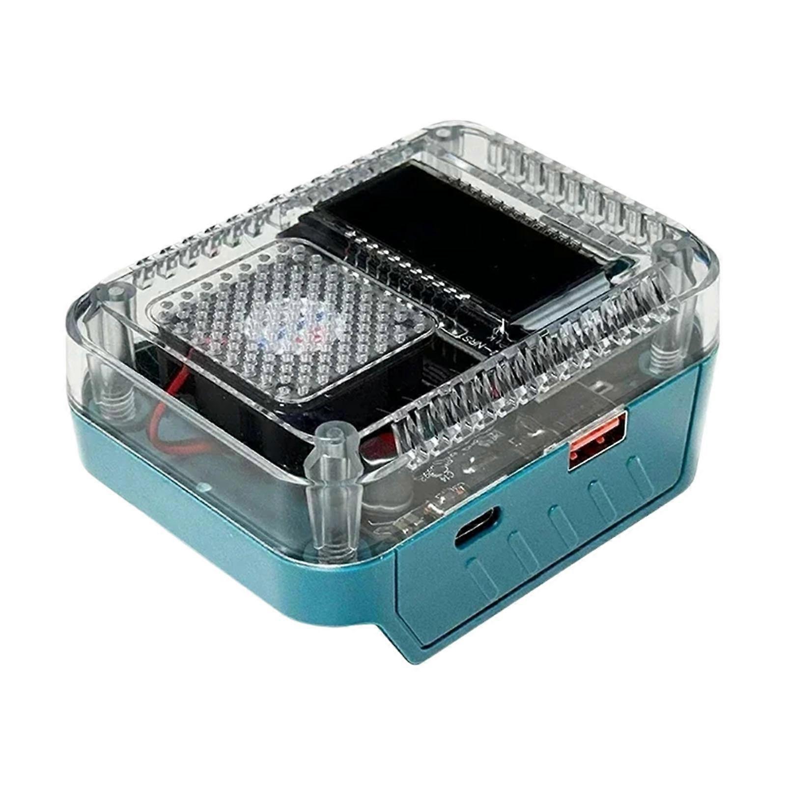 Compact Digital Charging Adapter For 18V Lithium Batteries BAT609G BAT618G Real Time Status Monitoring Impact Resistant Multicolor