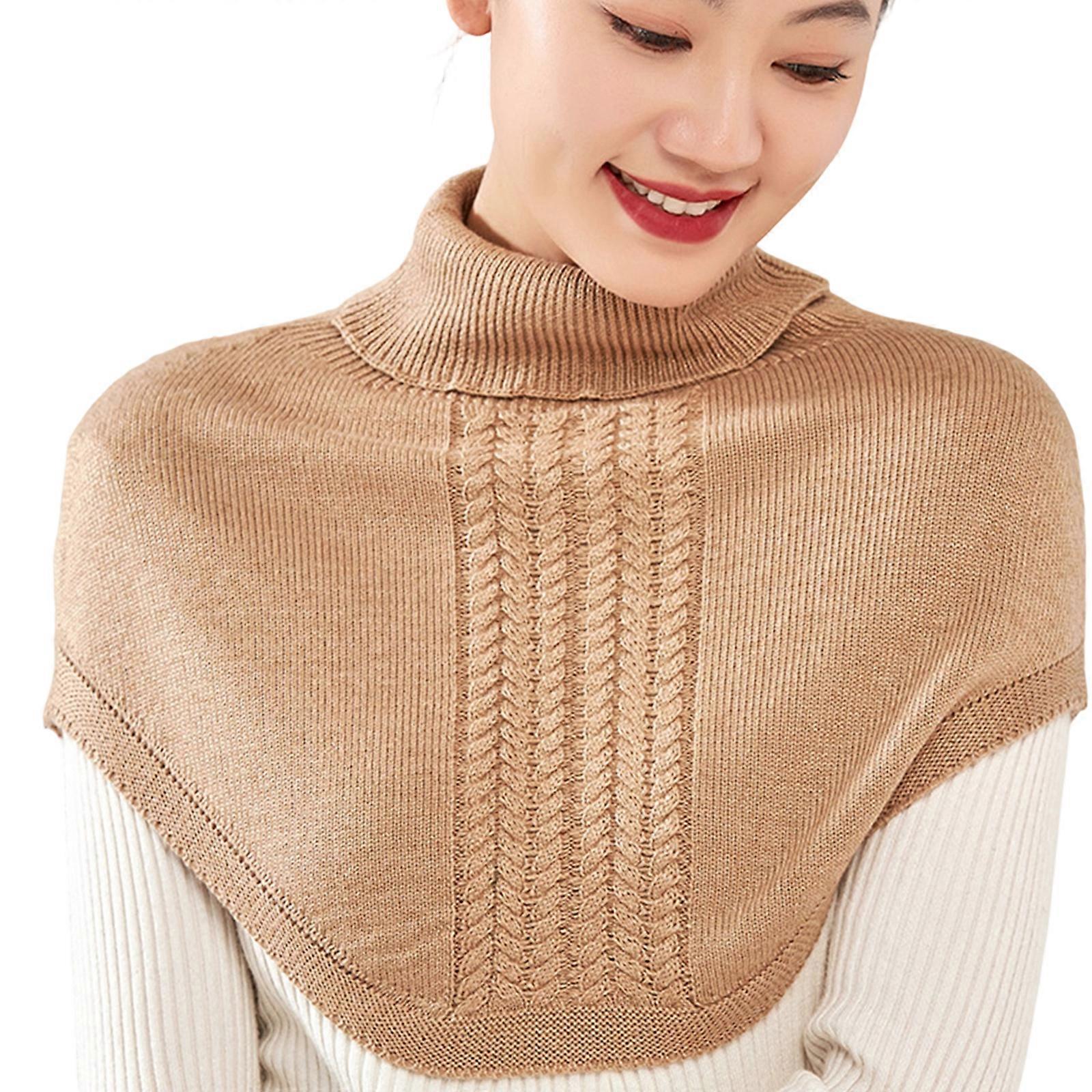 Stylish Winter Neck Wrap Shoulder Shawl With Soft Fabric Pullover Design For Sensitive Skin And Most Ages  Yellow camel